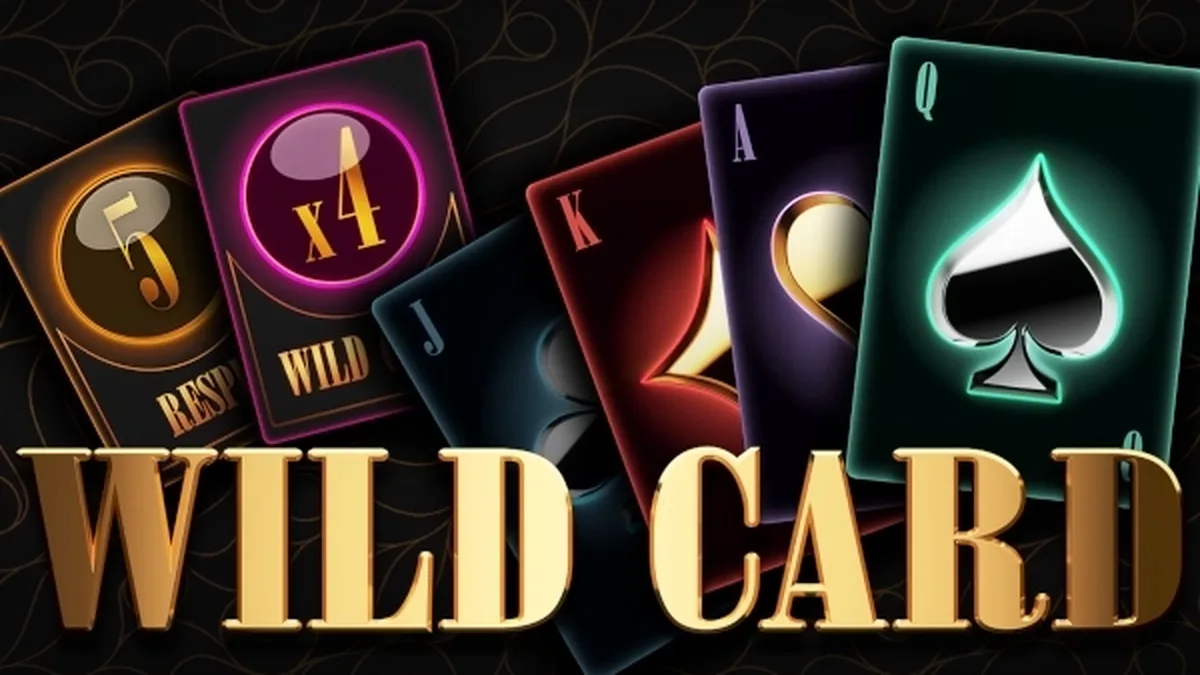 Interface do jogo de slot Wild Card com design elegante e moderno
